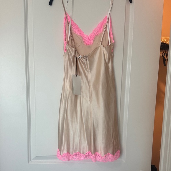 NWT Alexander Wang Silk Slip Dress with Lace - Picture 6 of 7